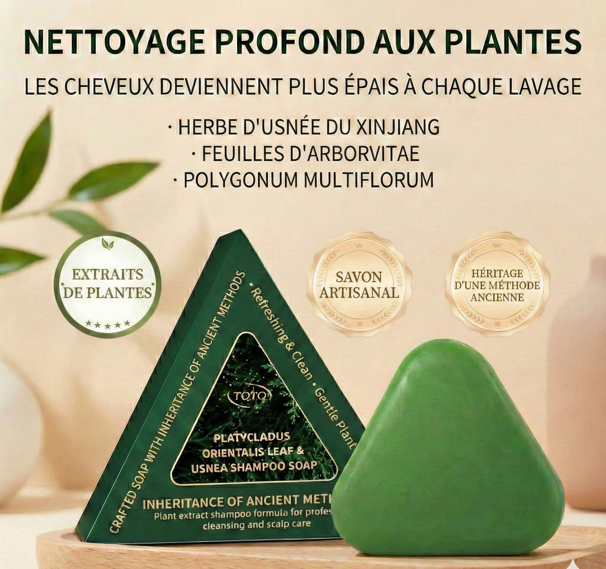 Shampoing Solide Botanique - Pousse & Densité